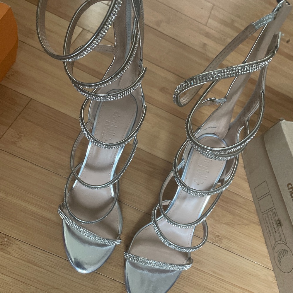 Strappy Rhinestone Heels